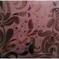 4mm 5mm 6mm Purple Deep Acid Etched Glass